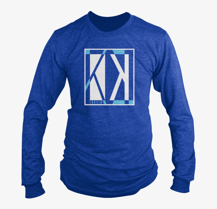 Blue Logo Shattered Long Sleeve Shirt - Long-sleeved T-shirt, transparent png #1098881
