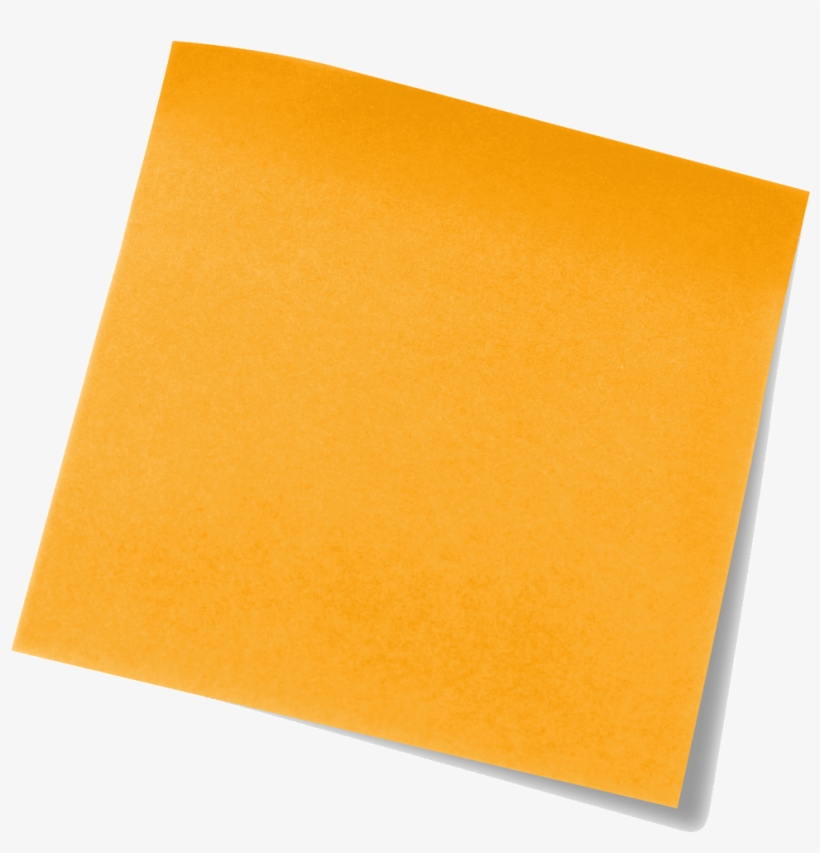 Orange Post It Note, transparent png #1099133