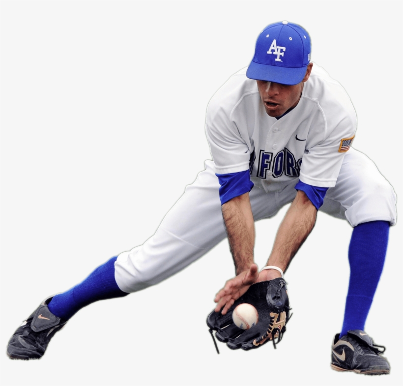 Baseball Player Catching Low Ball - Baseball Player Png, transparent png #1099373