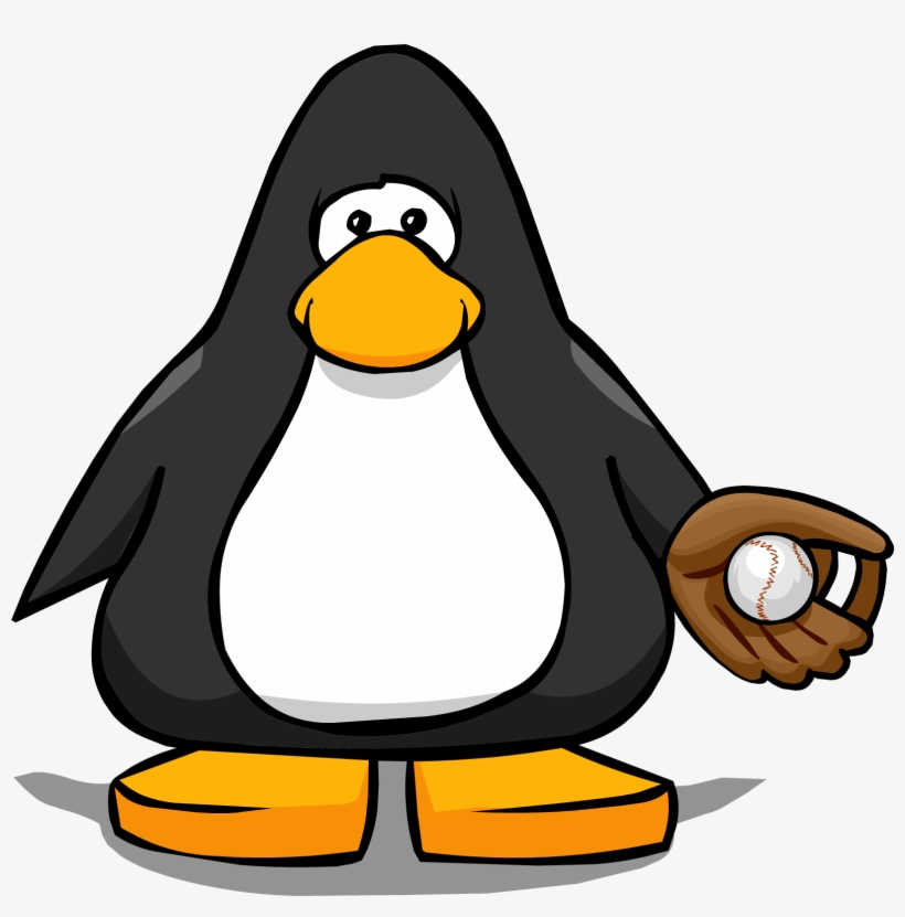 Baseball Glove From A Player Card - Penguin With A Horn, transparent png #1099674