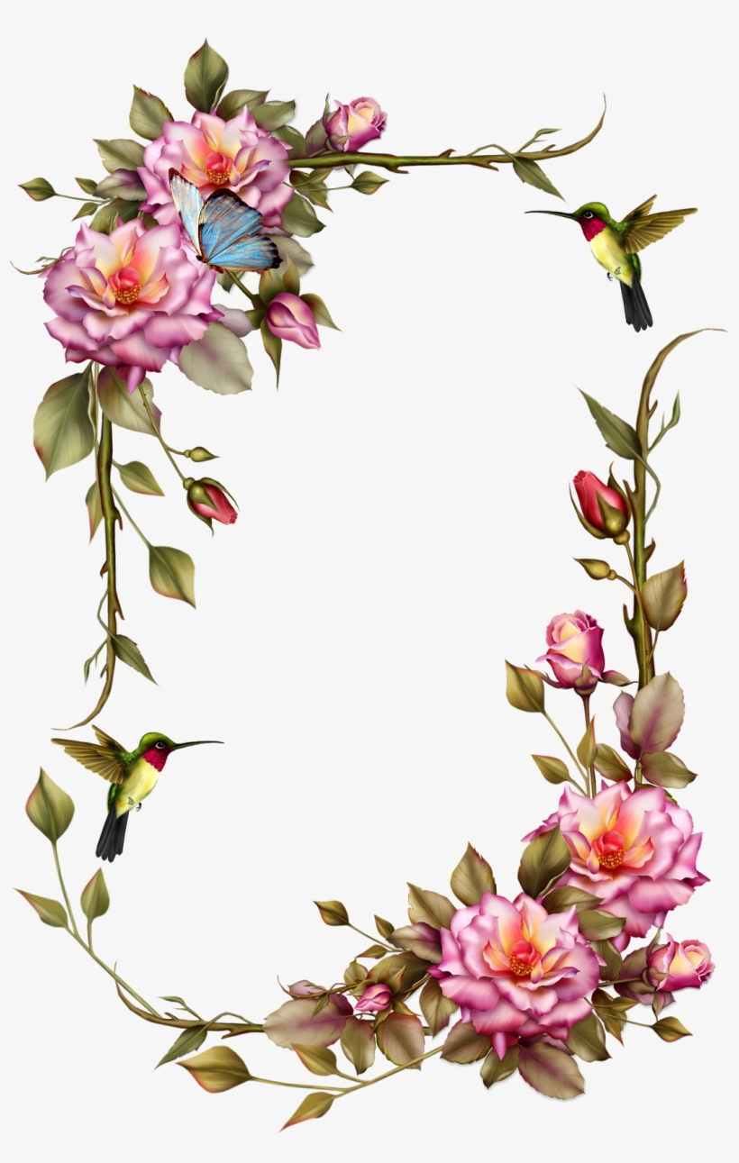 Montana Clipart Transpa Background Vine Flower Border - Marcos De Flores Png, transparent png #110022