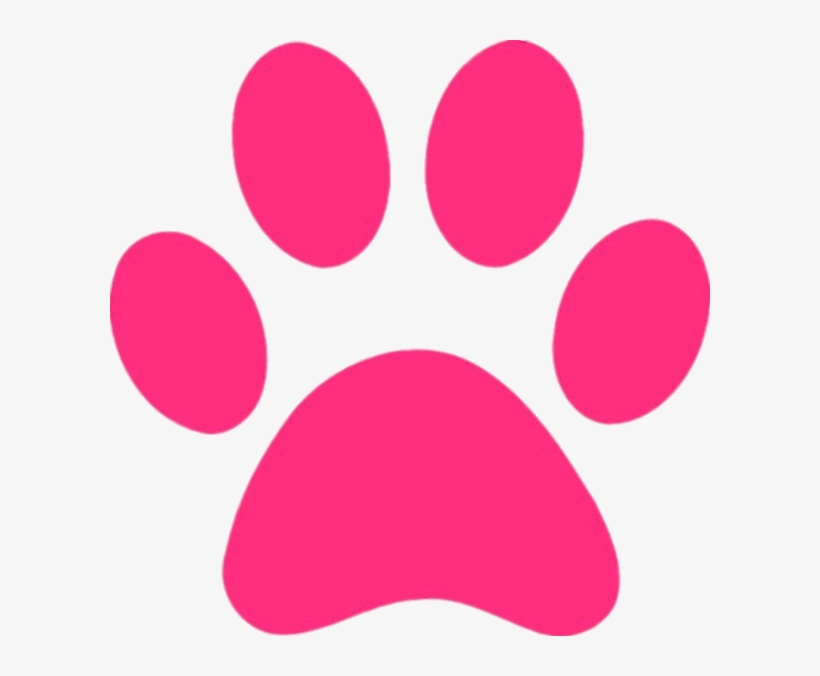 Download - Pink Paw Print Clipart, transparent png #110142