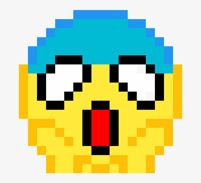 Shocked Emoji - Pixel Art Emoji, transparent png #110428