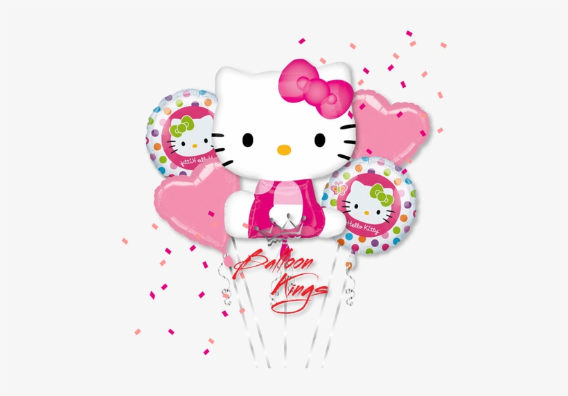 Clipart Resolution 500*500 - Hello Kitty Rainbow Balloon Bouquet, transparent png #110753