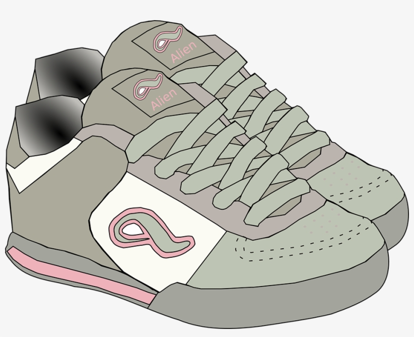 Clipart Black And White Illustration Of A Sneaker Library - Shoes Clip Art, transparent png #110757