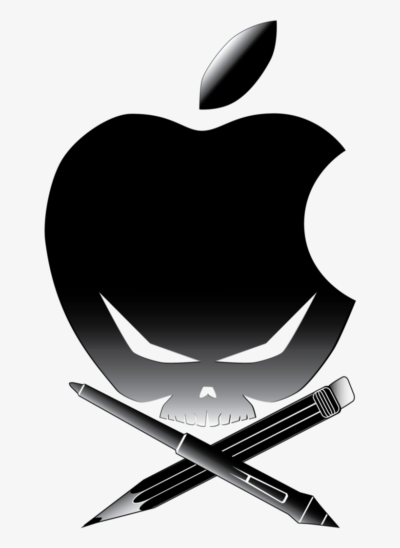 Skull Apple Logo - Apple Skull White Logo, transparent png #110826