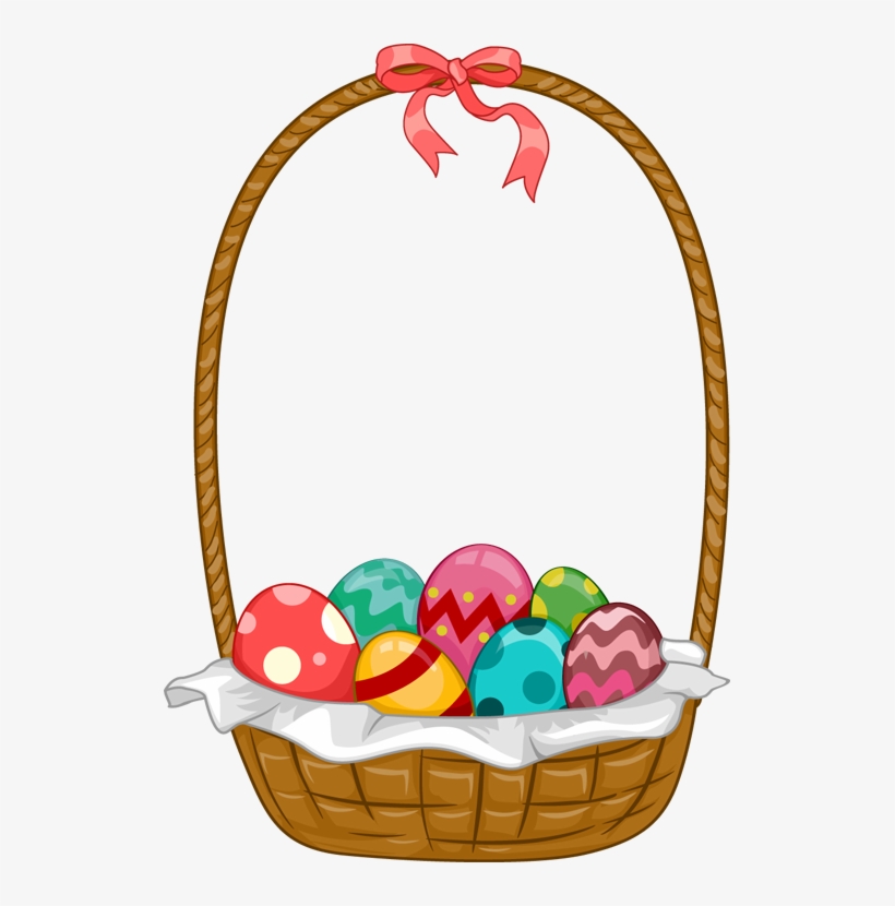 Easter Basket Clipart Easter Egg Basket Png Free Transparent