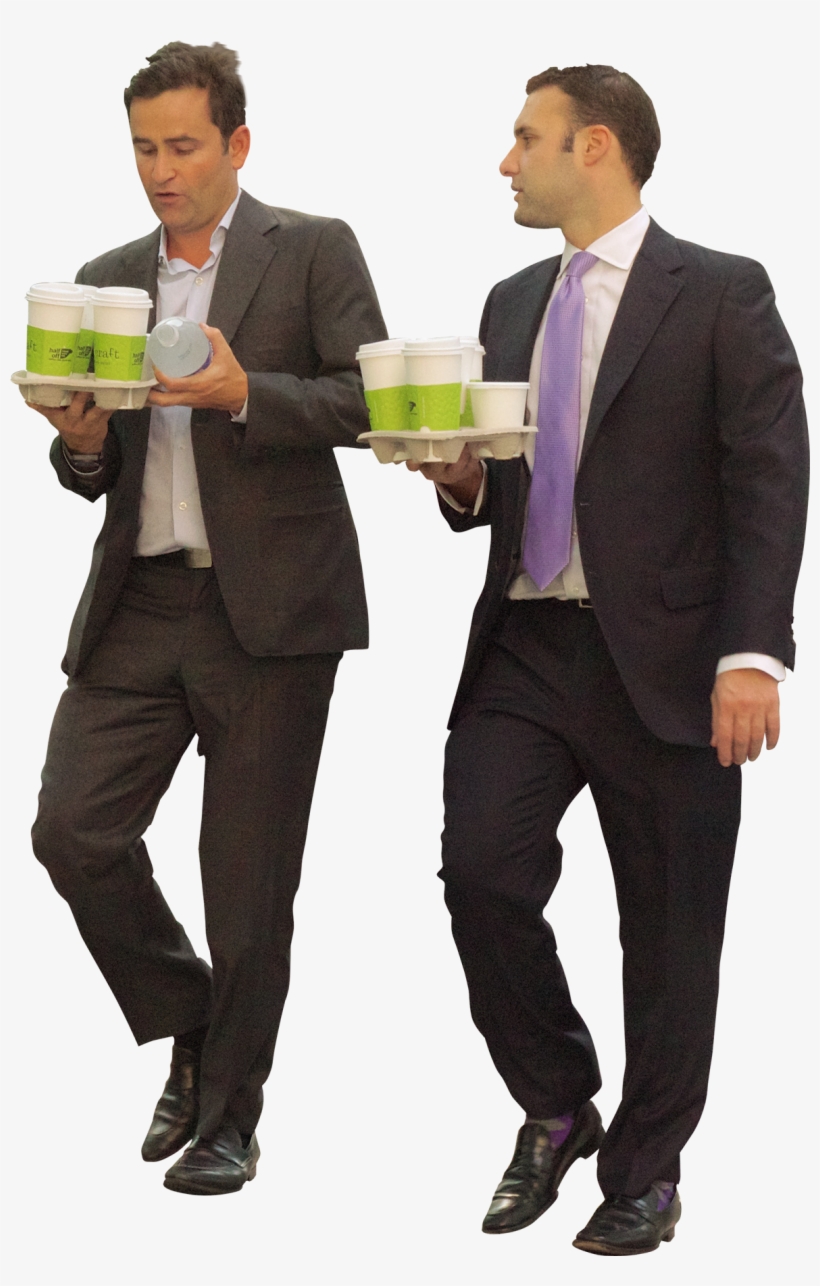 Business Men Walking, With Coffee People Walking Png, - Business People Walking Png, transparent png #110964
