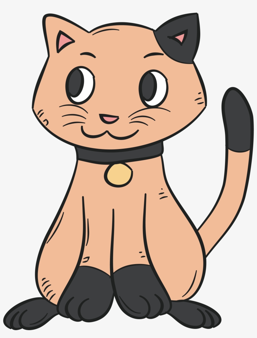 Kitten Whiskers Cat Clip Art - Cute Cat Clip Art Hd, transparent png #111014