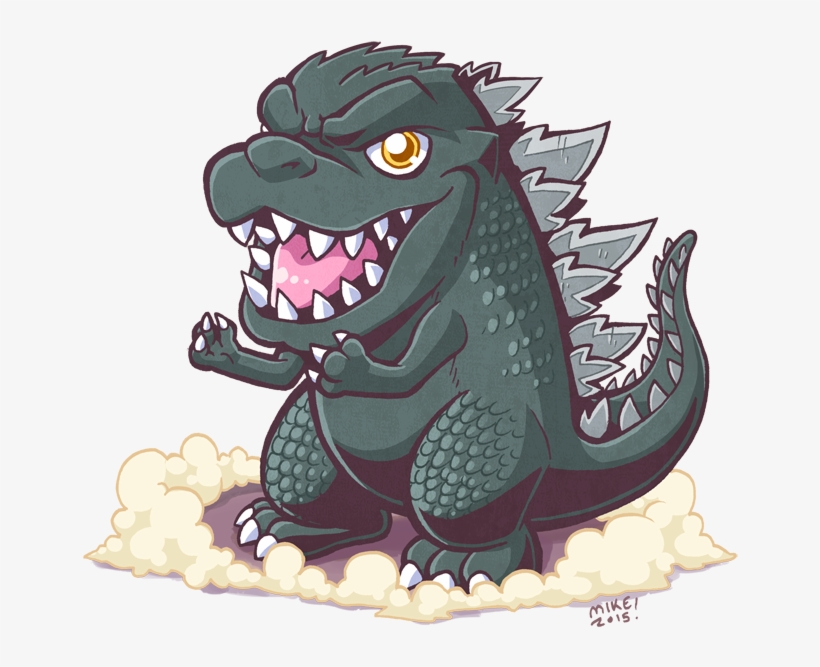 Just A Little Godzilla Drawing I Made A Few Months - Draw Chibi Godzilla, transparent png #111039