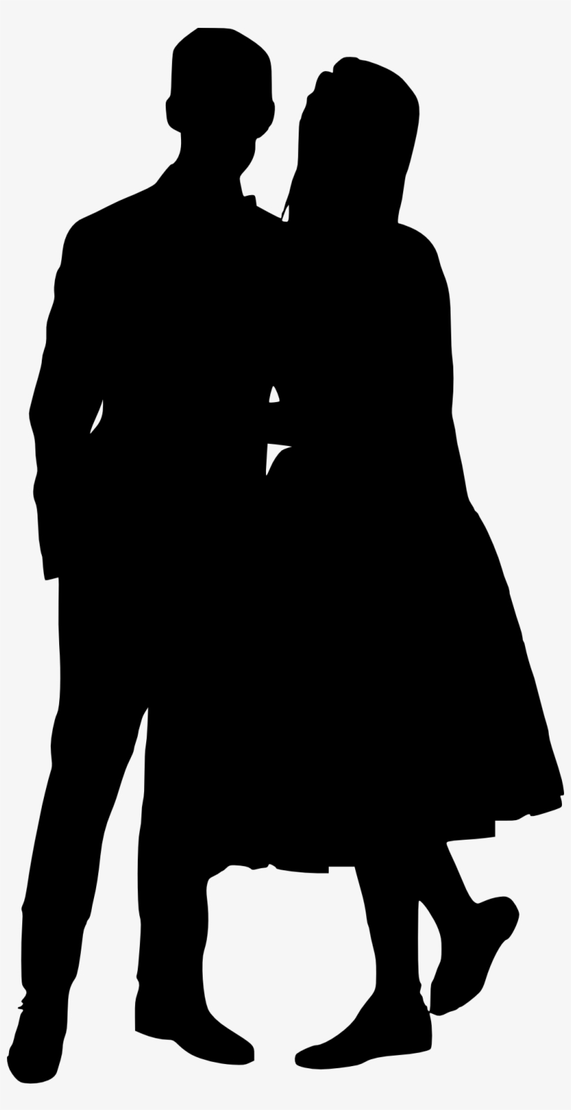 Free Download - Silhouette Of A Couple Png, transparent png #111066