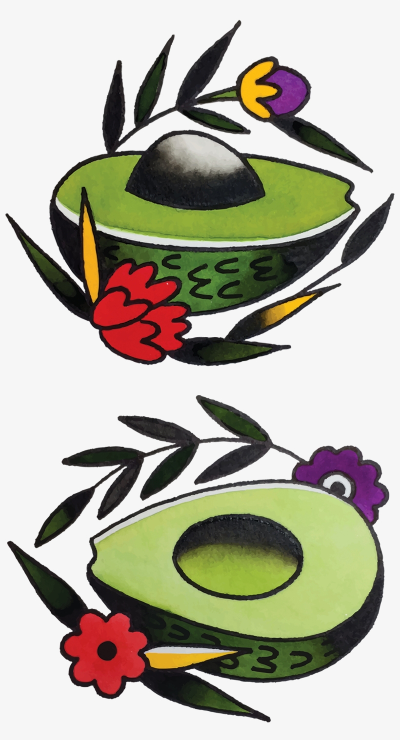 Tattly Avocado Jessi Preston 00 V=1532012319 - Traditional Avocado Tattoo, transparent png #111181
