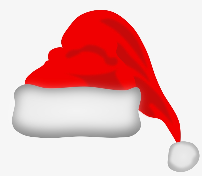 Svg Black And White Santa Beard No Background Clipart - Santa Claus Hat Transparent Background, transparent png #111249