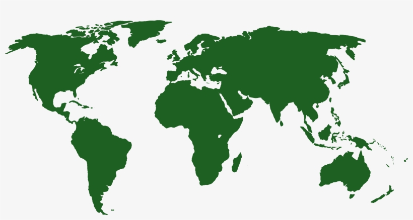 World Map Green - Countries That Recognize Croatia, transparent png #111483