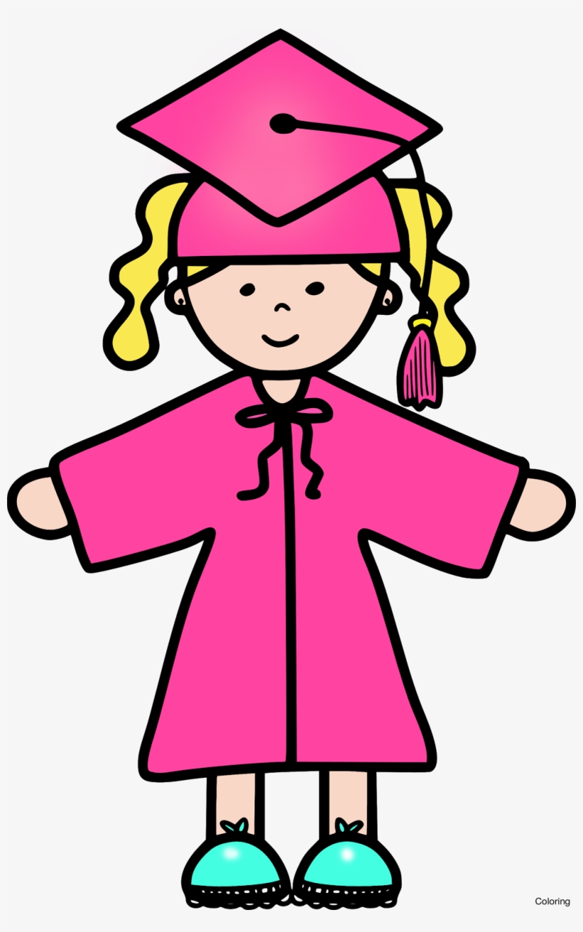 Graduation Clipart Pink - Boy And Girl Graduation Clipart, transparent png #111569