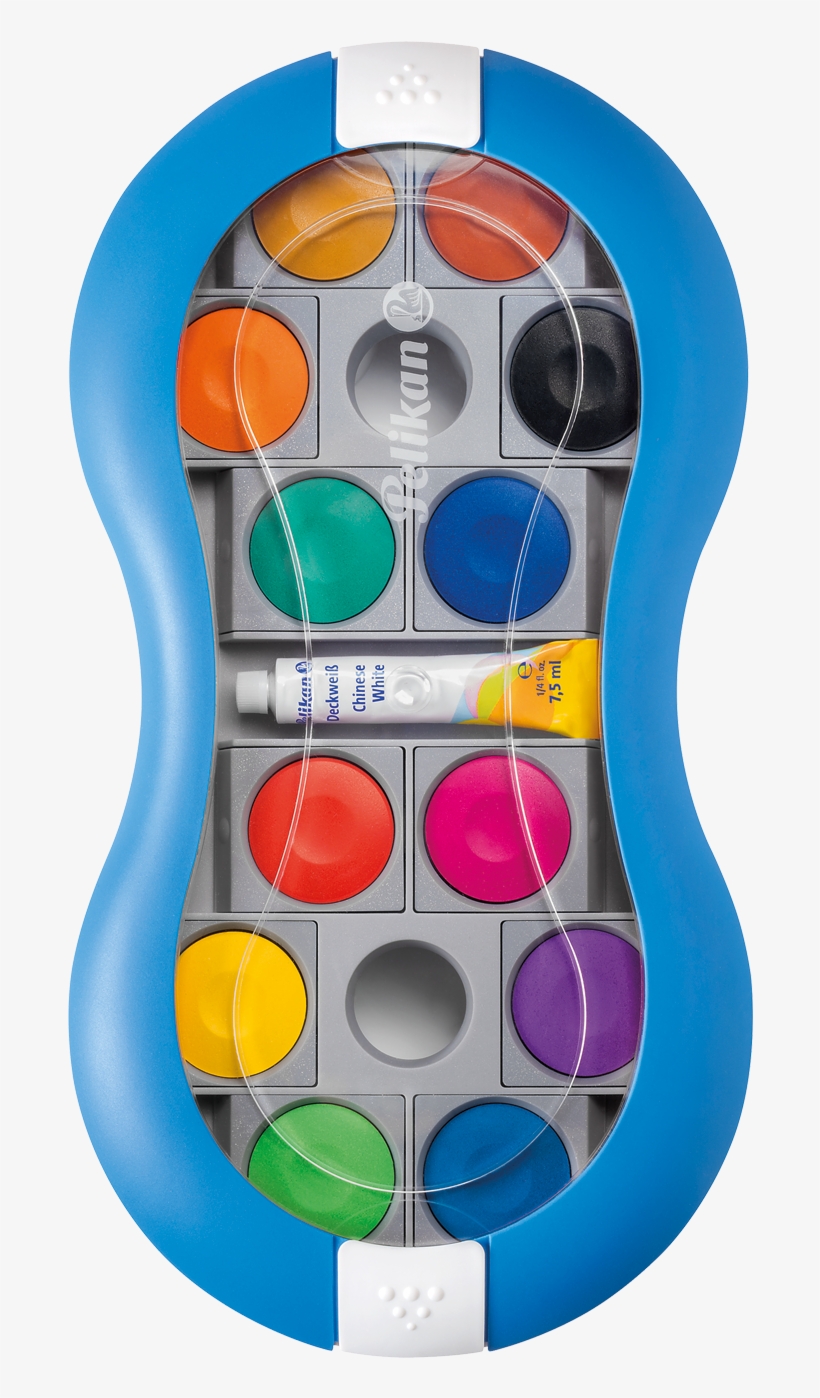 Paintbox Space ® 735 Sp/12 Colours Blue - Pelikan 724617 Water Based Paint - Water Based Paints, transparent png #112050