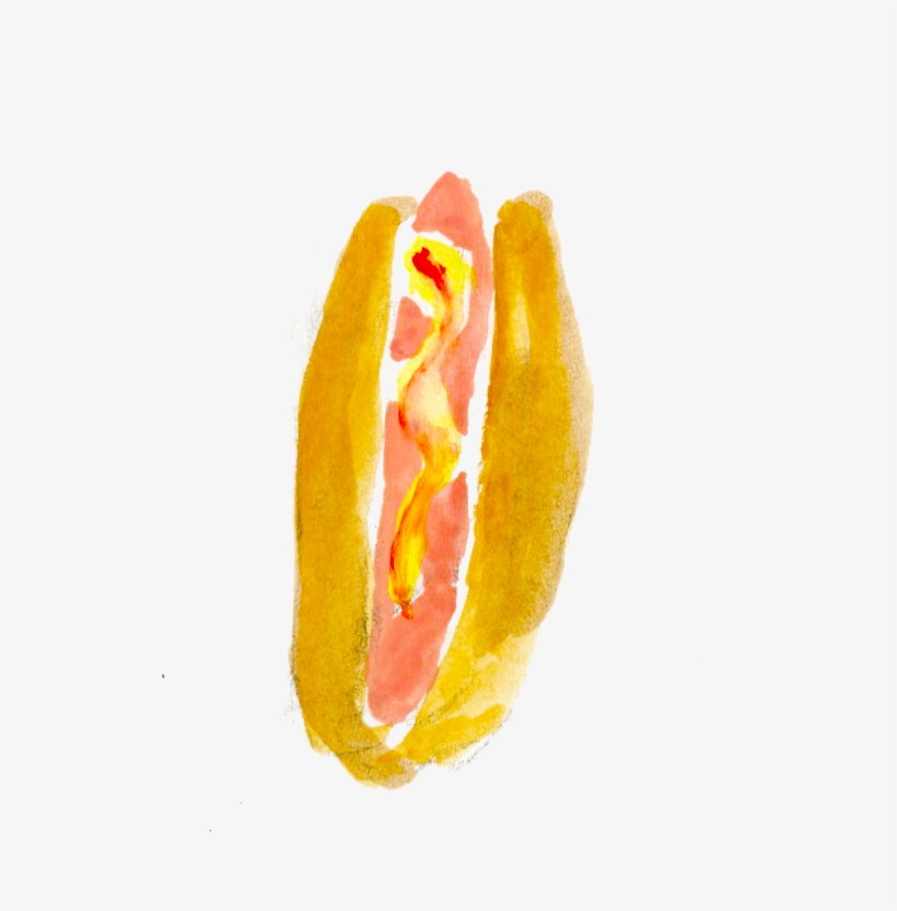 My Process Included Sketching The Illustration Out - Chili Dog, transparent png #112149