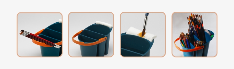 Easily Transports And Stores Multiple Brushes - Martin Universal Mijello Water Bucket, transparent png #112166