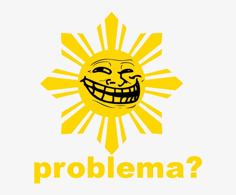 Problema Yellow Text Font - Troll Face Sun Png, transparent png #112584