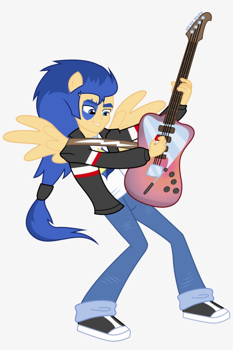 Fanmade Rockin Rainbow Flash Sentry - Mlp Eg Flash Sentry, transparent png #112585