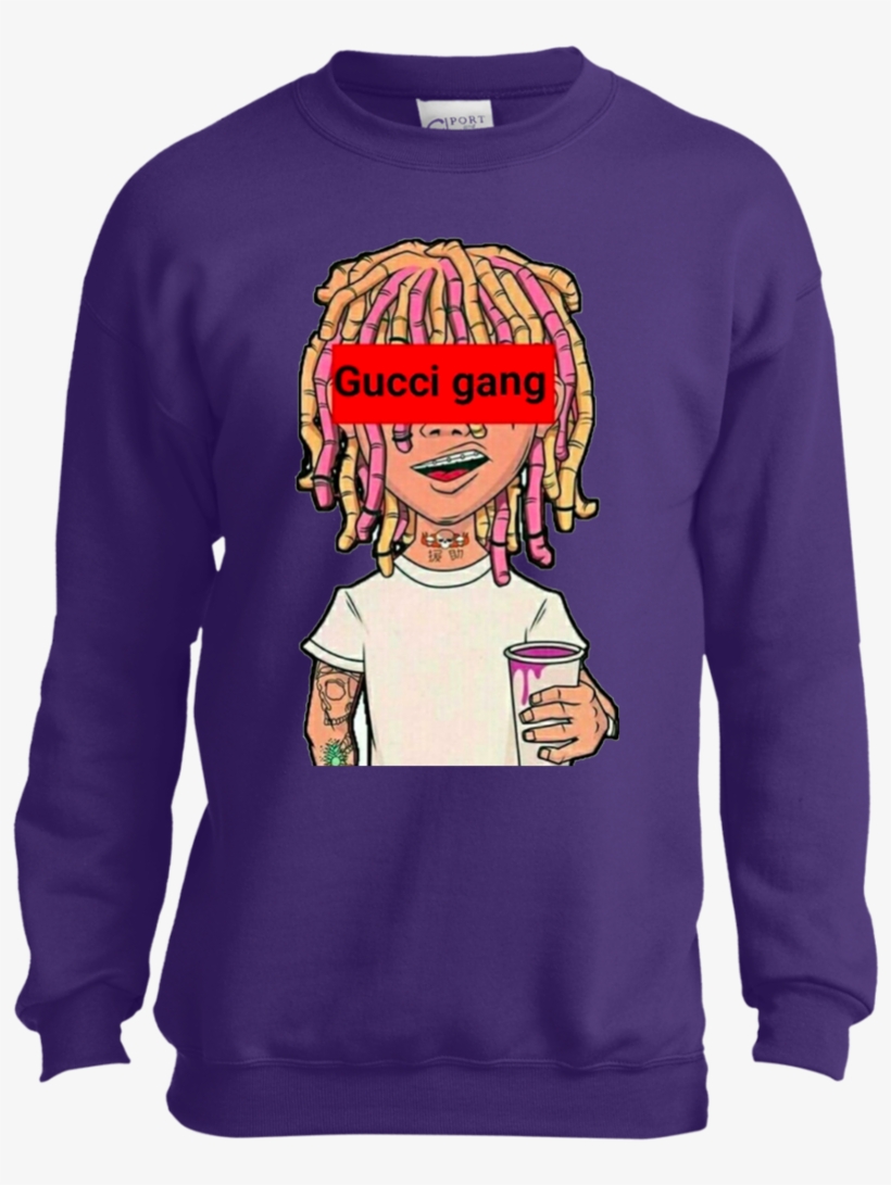 Lil Pump Gucci Gang Youth Sweatshirt Sweatshirts, transparent png #112674