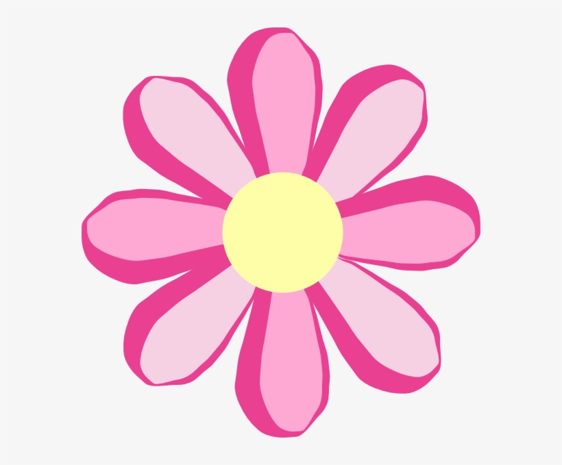 Pink Flower Clipart Transparent - Pink Flower Vector Png, transparent png #112703