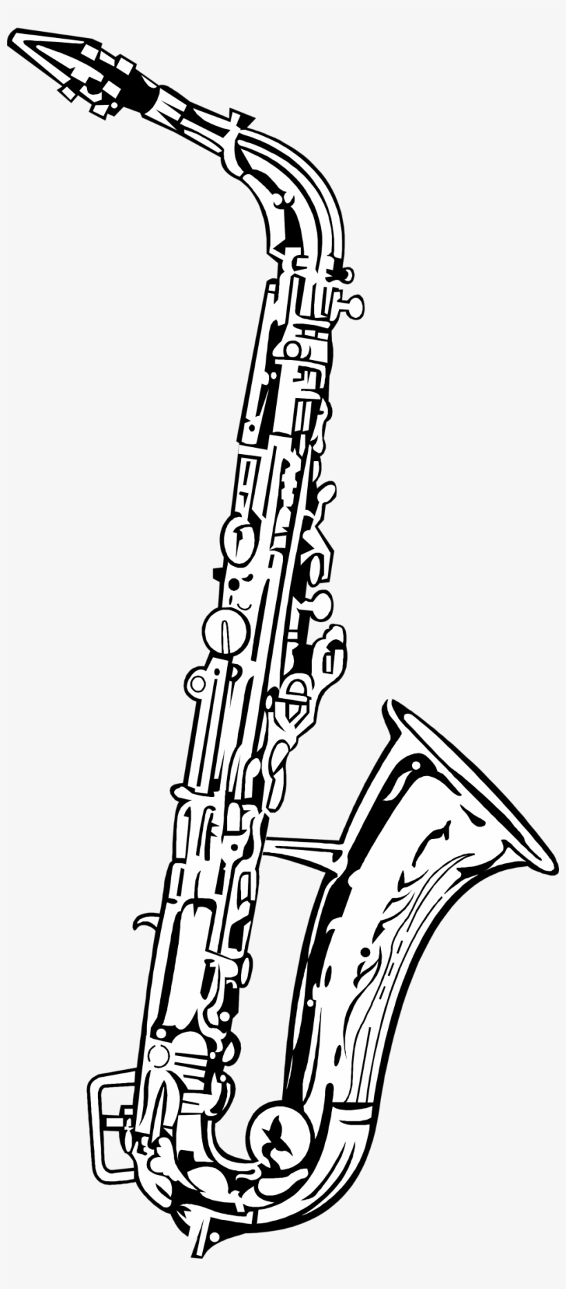 Alto Saxophone Drawing Tenor Saxophone Clip Art - Saxophone Silhouette Transparent Background, transparent png #113010