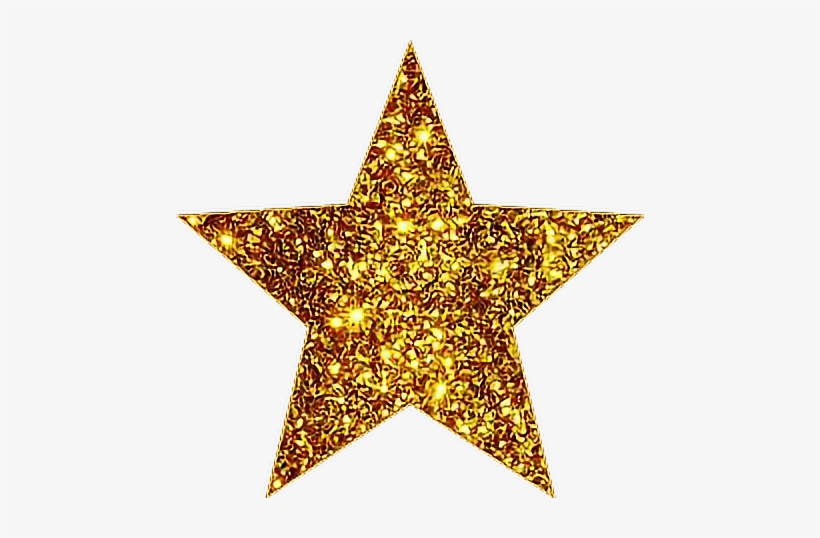 Gold Star Glitter Png, transparent png #113057