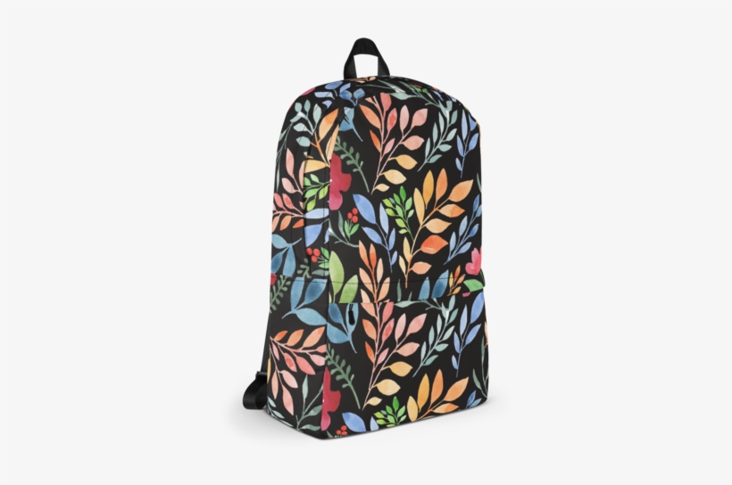Watercolor Floral Print Backpack - Ww2 Backpack Png, transparent png #113432
