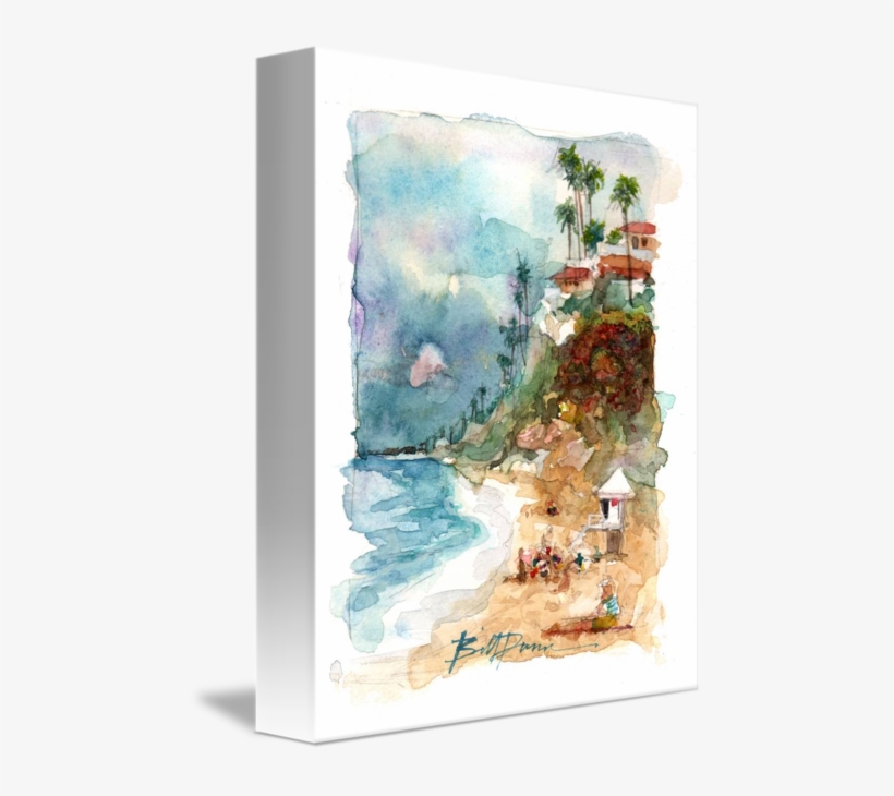 Drawing Beach Watercolor Royalty Free Stock - Laguna Beach, transparent png #113433