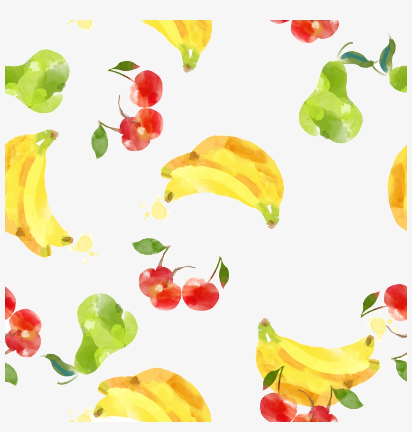 Clip Freeuse Library Creative Painting Banana Cherry - Watercolor Painting, transparent png #113699