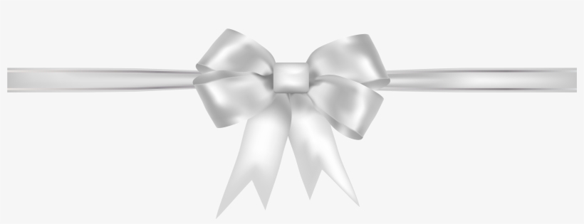 White Ribbon Png Clipart - White Gift Ribbon Png, transparent png #113830