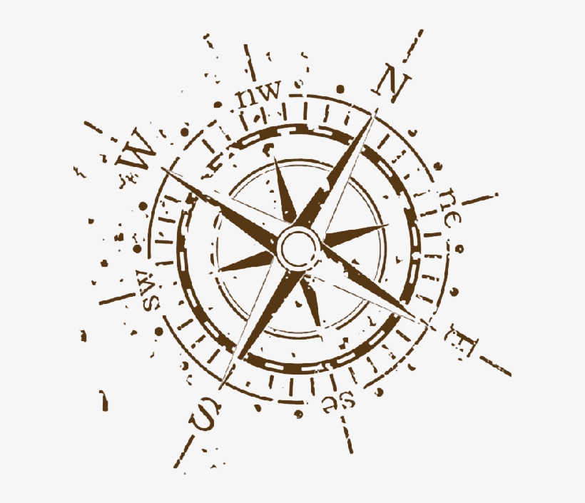 Pin By Katelyn Beadle On Ink - Compass Vector Tattoo, transparent png #114035