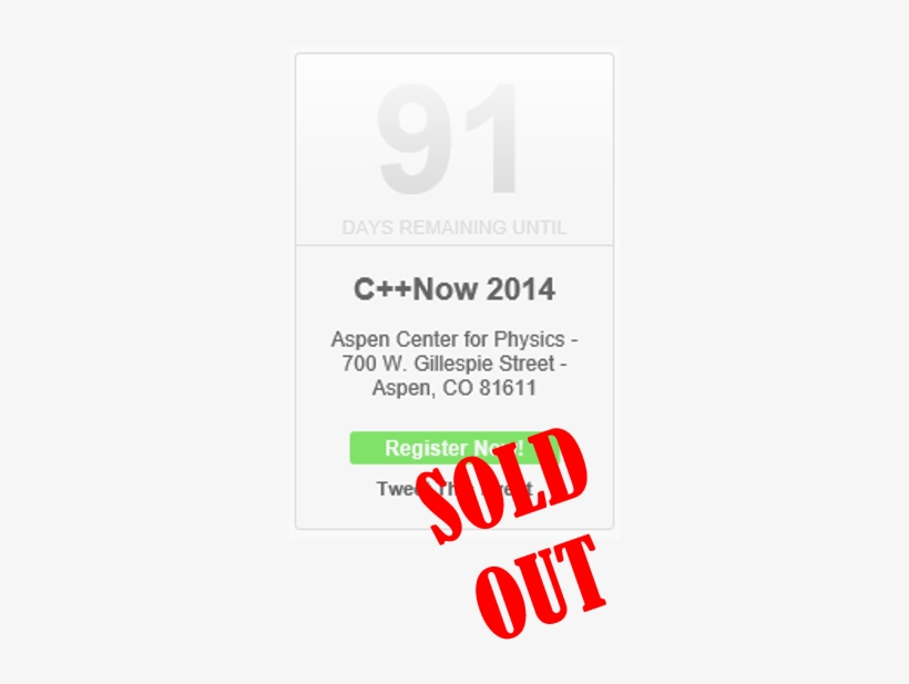 Cppnow14-soldout - Poster, transparent png #114277