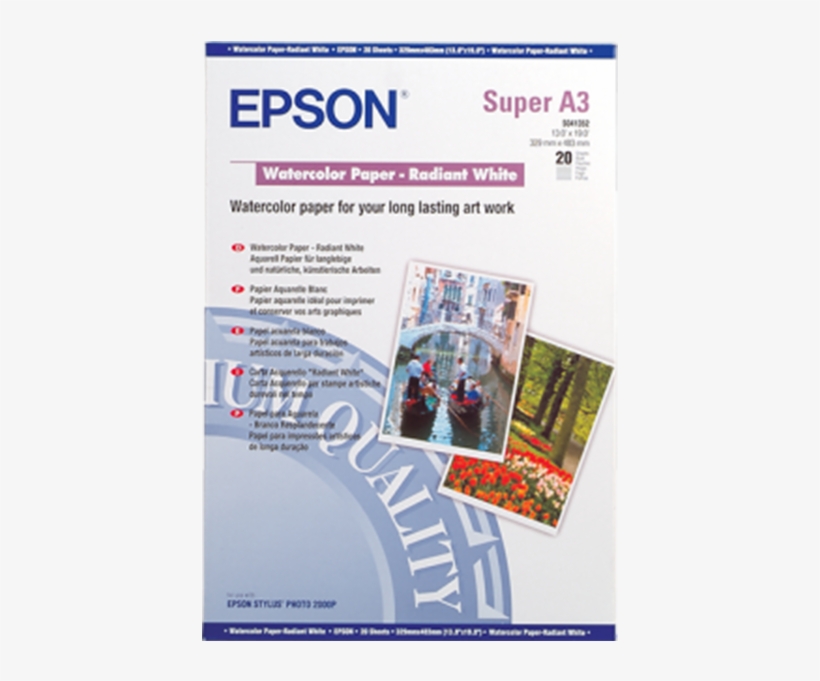 Epson Watercolor Paper - Inkjet Epson A2 Paper, transparent png #114591