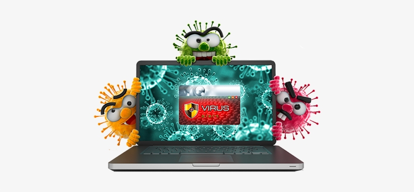 Laptop Infected By Virus And Malwares - Vírus Malware E Spyware, transparent png #114914