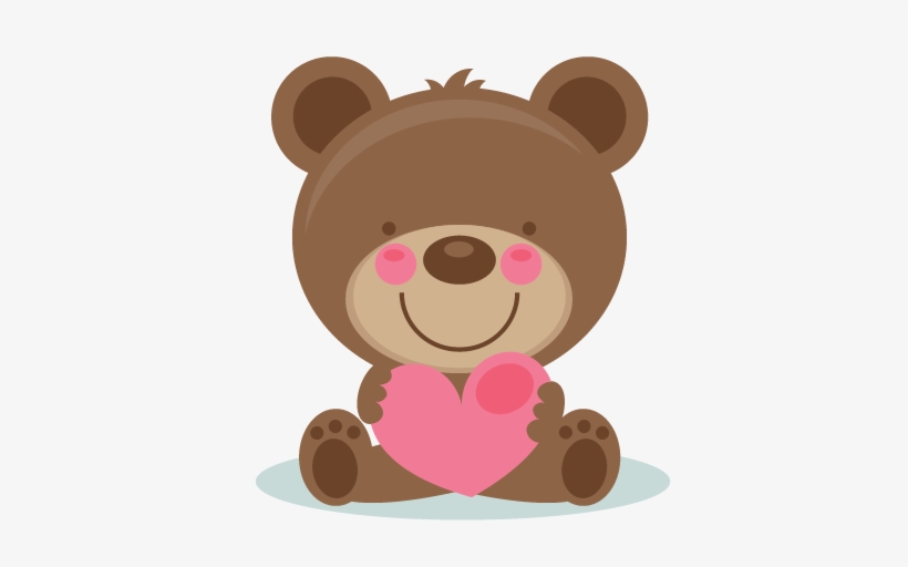 Cute Valentine Bear Clipart - Miss Kate Cuttables Valentine's Day, transparent png #115361