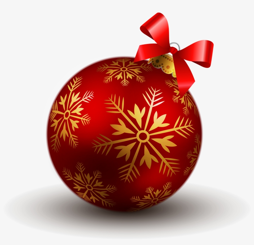 Christmas Ball Toy Png Image - Boule De Noel Rouge Et, transparent png #115416