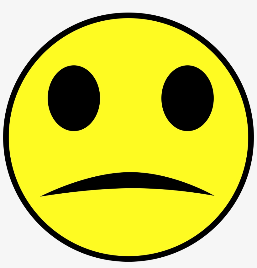 File - Sad Face - Svg - Sad Face, transparent png #115716