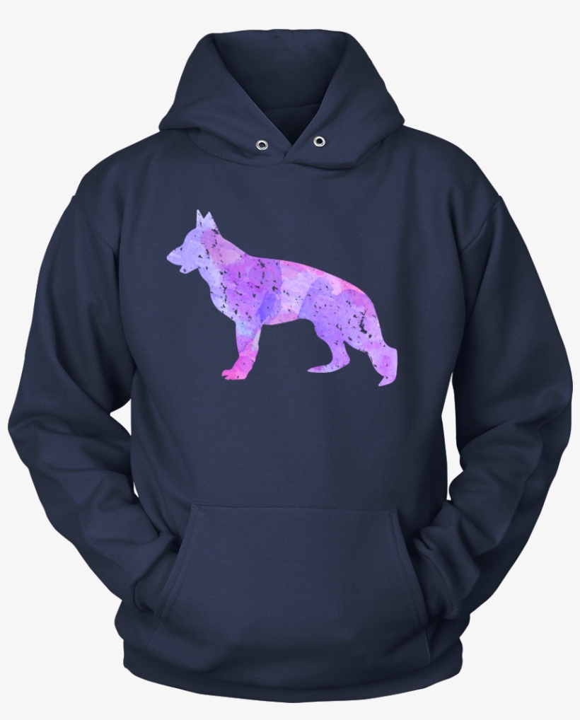 German Shepherd Dog Watercolor Hoodie - Hardcore Detroit Football Fan Pullover Hoodie, transparent png #116271