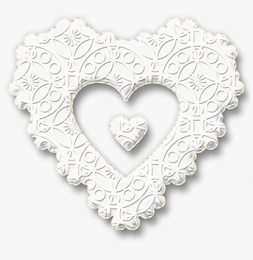 Karenphoto Heart Lace White By Karenphoto70 On Deviantart - Heart Lace Png, transparent png #116322