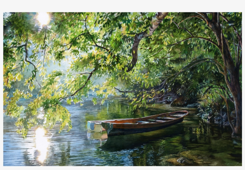 Watercolor Water, Watercolor Landscape, Watercolor - Весна Пейзаж Акварель, transparent png #116792