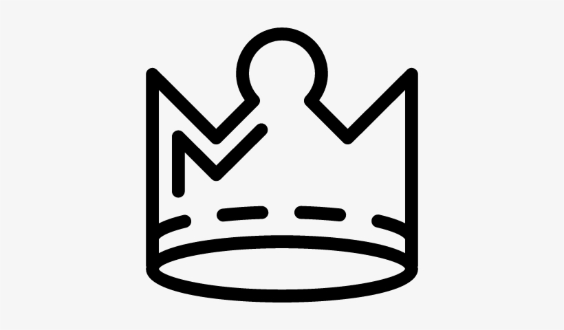 Outlined Royal Crown Vector - Preto Coroa Png, transparent png #116830