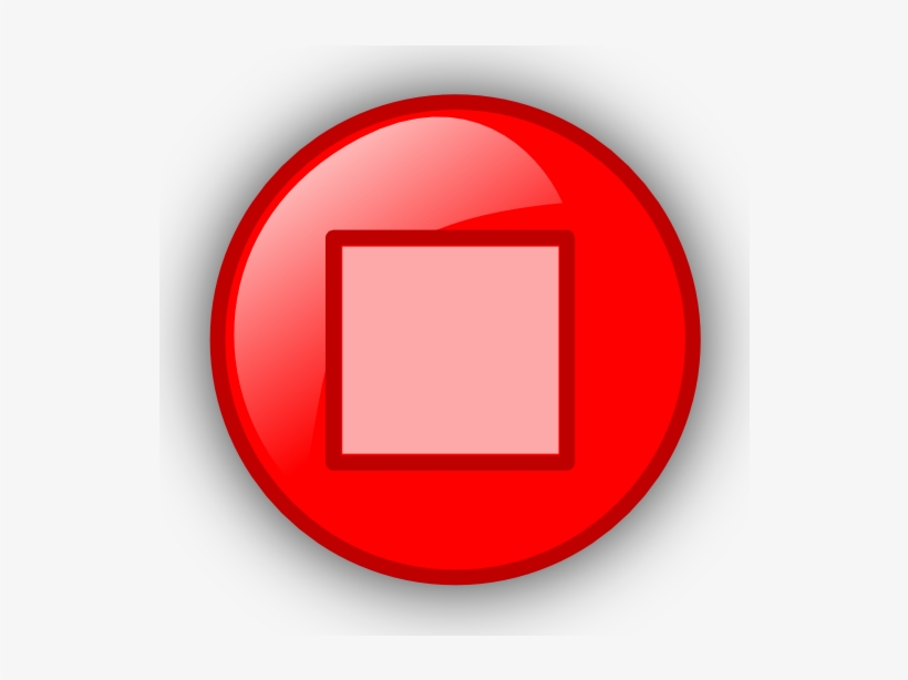 Pause Button Clipart Red - Red Stop Button Png, transparent png #116983