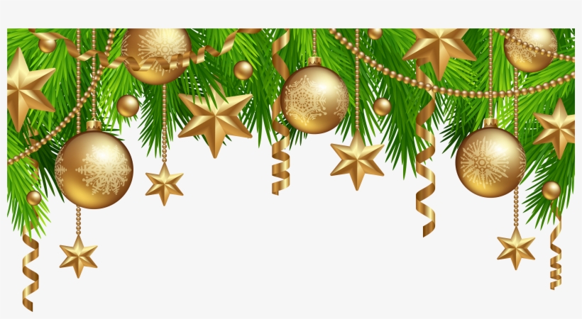 Christmas Border Decor Png Clipart - Christmas Border Png Transparent, transparent png #117351