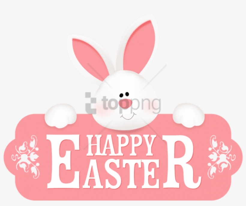 Happy Easter With Bunny Png Clipart Image - Happy Easter Bunny Clipart, transparent png #117372