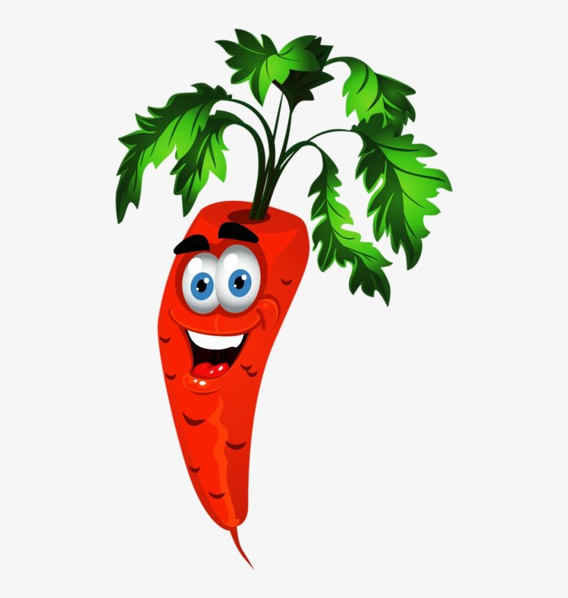 Fruits Clipart Carrot - Animation Fruits And Vegetables, transparent png #117500