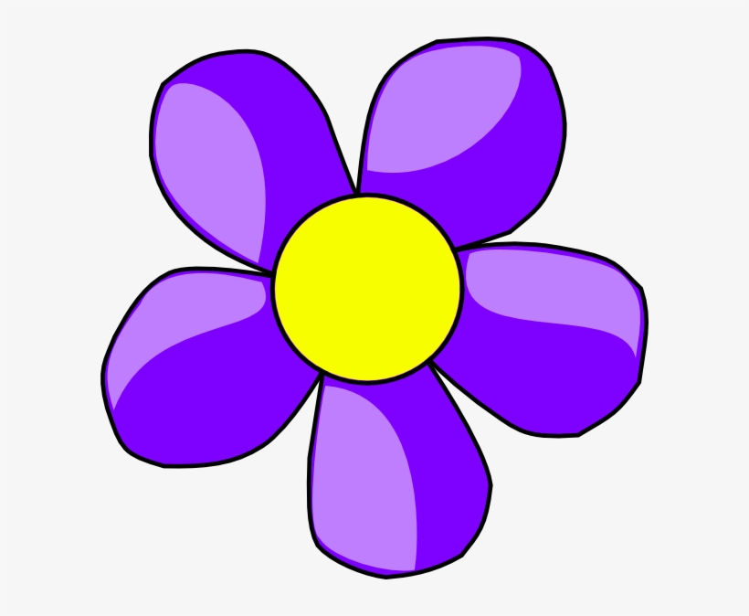 Purple Flower Clipart - Purple Clipart Flower, transparent png #117632