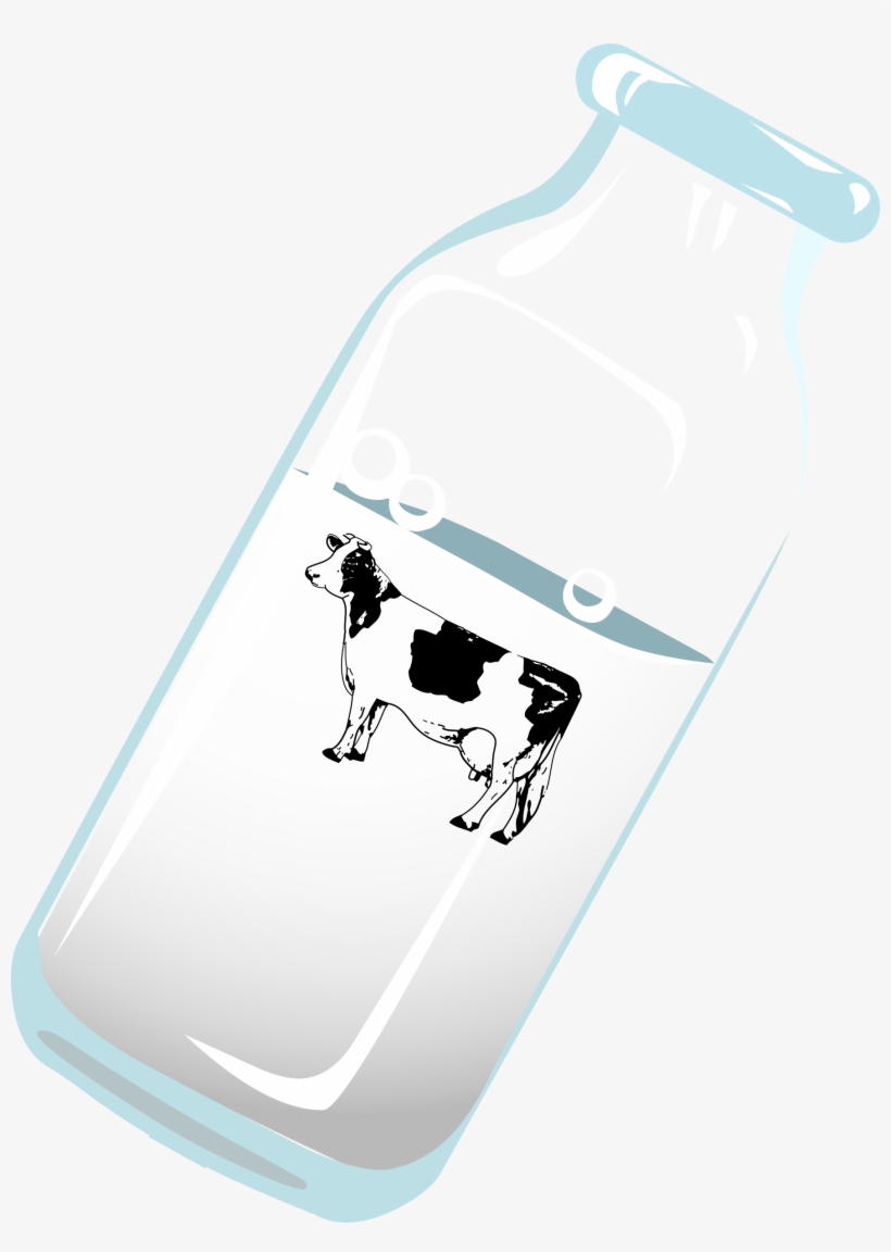 This Free Icons Png Design Of Bottle Of Milk With Cow, transparent png #117745