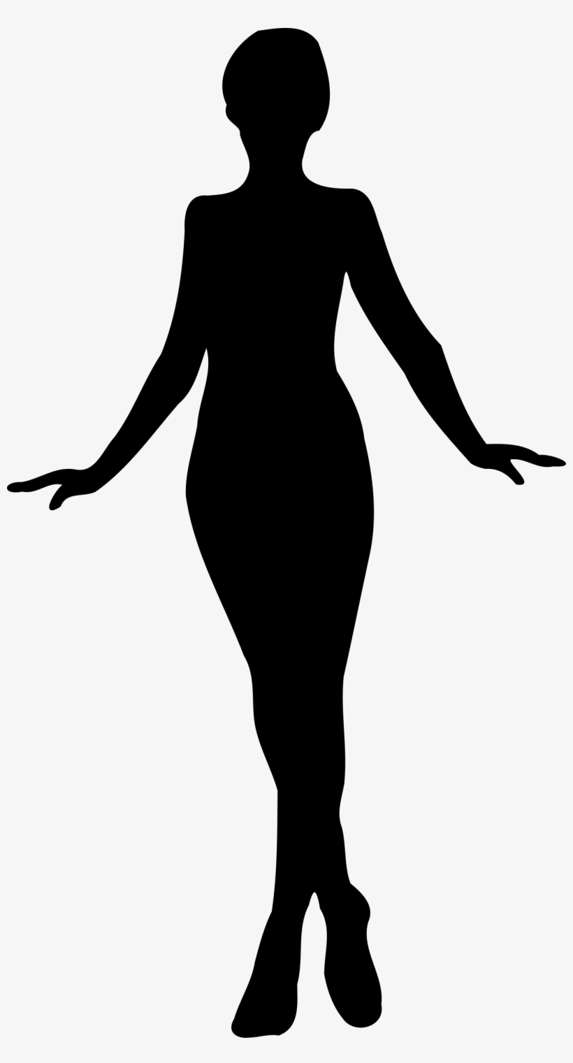 Free Vector Woman Silhouette - Plus Size Model Silhouette, transparent png #117774